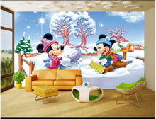 Custom papel DE parede infantil large cartoon mouse murals for children room TV setting wall vinyl which papel DE parede 2024 - buy cheap