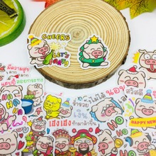 25 Pcs/lot Cartoon pig festival Scrapbooking Stickers Car Case Waterproof Laptop Bicycle kids toys Backpack waterproof Sticker 2024 - buy cheap