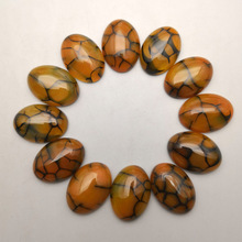 fashion charm 25x18MM yellow onyx natural stone bead for jewelry making 12Pcs oval cabochon Ring Necklace Earring accessories 2024 - buy cheap