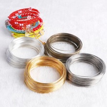 Wholesale 100 Loops 0.6mm Thick Memory Beading Steel Wire for DIY Jewelry Findings Bangle Bracelet Creative Handicraft Making 2024 - buy cheap
