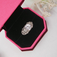 Anel de casamento da moda para mulheres, joias com dedos, cristal, festa, princesa, criado, flor de cristal, formato de cz, anéis da moda 2024 - compre barato