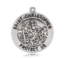 DoreenBeads Retail Silver Color "St.Christopher" Round Pendants 33x30mm,sold per pack of 10 2024 - buy cheap