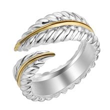 Low price Silver color finger ring Fashion Jewelry Golden Feathers Pretty cute street style for woman Top quality AR264 2024 - buy cheap