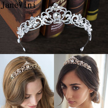 JaneVini 2018 Fashion Baroque Crystal Bridal Crown Tiaras Gold Tiaras for Women Bride Wedding Hair Accessories Prom Head Jewelry 2024 - buy cheap