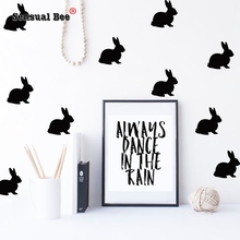 Juego de pegatinas de pared de dibujos animados para niños, Mural de arte para decoración de habitaciones de bebé, regalo para niños y niñas, papel tapiz extraíble DIY de conejo, 15 unids/set 2024 - compra barato