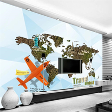 Papel pintado personalizado beibehang papel de pared 3d foto mural mapa del mundo sofá fondo de la pared Pintura Sala dormitorio papel pintado 2024 - compra barato