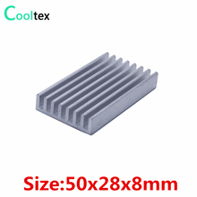 (100pcs/lot) 50x28x8mm Aluminum heatsink radiator for chip LED VGA RAM computer 's component  heat dissipation 2024 - buy cheap