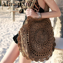 Alirattan Bohemian Straw Bags for Women Big Circle Beach Handbags Summer Vintage Rattan Bag Handmade Kintted Travel Bags C78 2024 - buy cheap