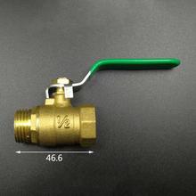 Female to MaLe Brass Ball Valve DN15 1/2" BSP Temperature 0-60C Pressure 8Bar Port Size 12mm 2024 - buy cheap