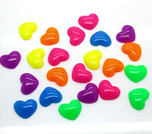 LF 50Pcs Mixed 13mm  Resin Heart Decoration Craft Flatback Cabochon Embellishments For Scrapbooking Kawaii Cute Diy Accessories 2024 - buy cheap