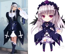 Anime Rozen Maiden Suigintou Costume Cosplay Fancy Dress+Pannier Adult Costumes Carnaval Halloween Costumes for Women Customize 2024 - buy cheap