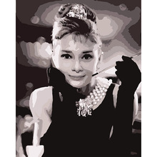 Póster de película Audrey Hepburn para decoración de pared, imágenes con marco para pintura para sala de estar, por números, DY528, 40x50 cm 2024 - compra barato