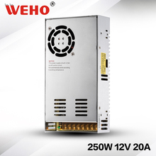 (S-250-12) ventilador de Refrigeración DC 12 V fuente de alimentación de conmutación Industrial 250 W 20A 12 V LED fuente de Alimentación 2024 - compra barato