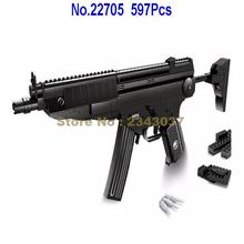 22705 597pcs Army Military Heckler Mp5 Submachine Gun With Bullet Building Blocks Toy 2024 - buy cheap