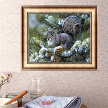 Squirrel 5D Diamond Embroidery DIY Craft Painting Cross Stitch Home Decor 38*30cm -Y102 2024 - buy cheap