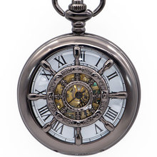 Высокое качество Ретро стимпанк полые резные Механические карманные часы Дизайн Fob часы с цепочкой ожерелье подарок Прямая поставка 2024 - купить недорого