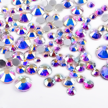 300Pcs/pack Crystal Clear AB Rhinestones Mix Sizes  Non Hotfix Flatback Nail Rhinestoens 3D Gems Jewelry Nail Art Decoration 2024 - buy cheap