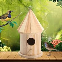 Деревянные садовые птицы, деревянный гнездовой ящик, Дом Гнездо, поставка для дома, новые аксессуары для домашних животных 2024 - купить недорого