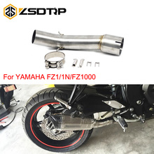 Zsdtrp-tubo de escape de linha intermediária para motocicleta, acessório para sistema de escape de silenciador, conexão para yamaha fz1, fz1n, fz1000 2024 - compre barato