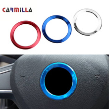 Carmilla Car Styling Interior Steering Wheel Logo Emblems Ring Sticker for Skoda Octavia 2 A5 A7 Rapid Fabia Superb Accessories 2024 - buy cheap