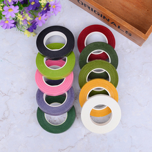 1Roll 12mm Sticky Paper Tape Floral Craft Roll Dark Green Artificial Flower Bouquet Stem Wrap Adhesive Tape 2024 - buy cheap