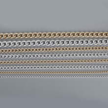 Cadena de aluminio dorada plateada/ligera, diseño de moda para collares, pulseras, accesorios de joyería DIY y fabricación de manualidades 2024 - compra barato