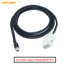 FEELDO Car Radio Audio MP3 RCD510+ RCD310+ AUX-IN Adapter Cable for VW Passat B6 Golf Polo 12-Pin Port AUX Wire Cable #5805 2024 - buy cheap