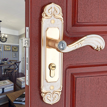 Aluminum alloy interior door handle lock bedroom door lock mechanical lock engineering locks 2024 - buy cheap