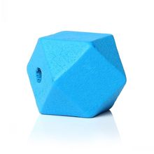 DoreenBeads Wood Spacer Beads Geometric Polyhedron Faceted Blue About 20.0mm x 20.0mm,Hole:Approx 3.7mm-4.2mm,30 PCs from yiwu 2024 - buy cheap