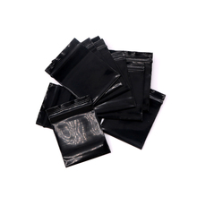 100 mini bolsa de plástico com fecho zíper cor preta, sacos de plástico com muitos tamanhos para escolher, bolsas grossas e pequenas para embalar joias, bolsas 2024 - compre barato