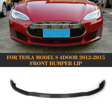 Carbon Fiber Car Front Bumper Lip Spoiler for Tesla Model S Sedan 4 Door 85D P85D 2012 - 2015 Front Spoiler Two Style 2024 - buy cheap