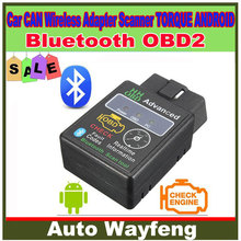 2015 HH OBD MINI ELM327 v1.5 Black Bluetooth OBD2 Car CAN Wireless Adapter Scanner TORQUE ANDROID Free Shipping 2024 - buy cheap