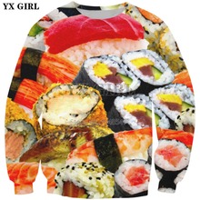 YX GIRL-sudadera de moda con cuello redondo para hombre y mujer, jersey de manga larga informal con estampado 3d de comida, envío directo, 2018 2024 - compra barato