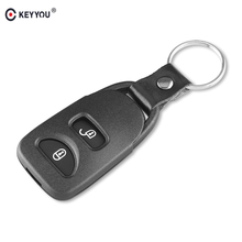 KEYYOU 10 шт. корпус ключа дистанционного управления для Hyundai Tuccson заготовки автомобильных ключей 2 кнопки бесключевой доступ Корпус чехол-брелок 2024 - купить недорого