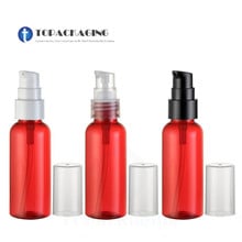 30PCS*50ML Beak Screw Pump Bottle Red Plastic Refillable Essential Oil Sample Shampoo Lotion Shower Gel Cosmetic Container Serum 2024 - buy cheap