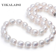 YIKALAISI-gargantilla de perlas naturales de agua para mujer, joyería de plata de ley 925, collar clásico de moda de cuatro longitudes 2024 - compra barato