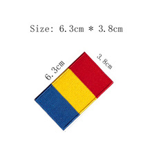 Бесплатная доставка, Румынская эмблема с вышитым флагом для мотоциклетного пальто, оптовая продажа, железная нашивка с левым нагрудным рукавом 2024 - купить недорого