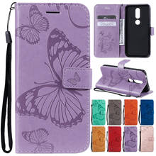 Leather Case on for Fundas Nokia 4.2 3.2 2.1 3.1 5.1 6.1 7.1 8.1 1 Plus Cases 3D Butterfly Wallet Flip Magnetic Phone Case Cover 2024 - buy cheap