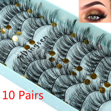 10 Pairs Faux Mink Hair Wispy Mulrilayer False Eyelashes Fluffy  Lashes 3D-68/69/70/71 Handmade Eye Lashes 2024 - buy cheap