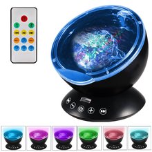 New LED Ocean Wave Starry Sky Aurora Night Light USB Romantic Colorful Music Player Projector Lamps For Baby Children 2024 - buy cheap