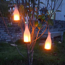 Botella de vino Llama luz LED Solar Luces Solares LED al aire libre para la decoración del jardín potente lámpara Solar al aire libre impermeable movimiento 2024 - compra barato