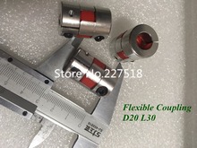 10pcs red aluminium flexible shaft coupling 5mm x 8mm D20 L30  CNC Flexible Plum Coupling Shaft Coupler 2024 - buy cheap