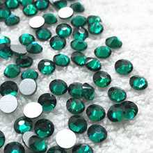 TopStone-diamantes de imitación con reverso plano, Color verde, circonita, purpurina 3D, para decoración de uñas, sin pegamento, diamantes de imitación 2024 - compra barato