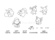 Happy Christmas Transparent Clear Silicone Stamp/Seal for DIY scrapbooking/photo album Decorative clear stamp sheets A1508 2024 - buy cheap