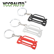 Yccpauto chaveiro com grelha em aço inoxidável, chaveiro para ford mustang, acessório de metal cromado, prateado, vermelho e preto 2024 - compre barato