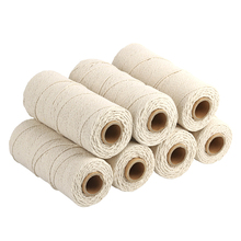 5 Rolls 2.5mm Beige Cotton Twisted Cords 100 Meters/Roll Cotton Macrame Rope Artcraft String DIY handmade Tying Wire Cords 2024 - buy cheap
