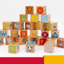 26 шт./компл. деревянные строительные блоки, детская развивающая игрушка, крупные детали, строительные блоки ABC, обучающие игрушки для детей, подарки для детей 2024 - купить недорого