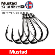 Anzóis farpados de pesca mustad 10827 ganchos, 4x, anzóis de lula forte, aço de alto carbono, gancho circular para isca, cabeça de ferro, ganchos de placa 2024 - compre barato