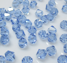 Free Shipping, 288pcs/Lot 6mm light sapphire color Chinese Top Quality Crystal Bicone Beads 2024 - buy cheap