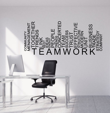 Teamwork Words Wall Decal Art Sticker Business Office Room Wall Decor Stickers Quote Success Vinyl Decals Home Decoration D019 2024 - buy cheap